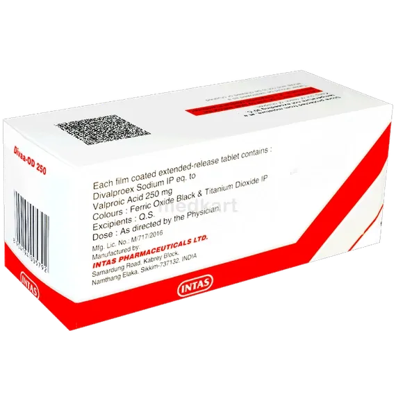 divaa od 250mg tablet 10's